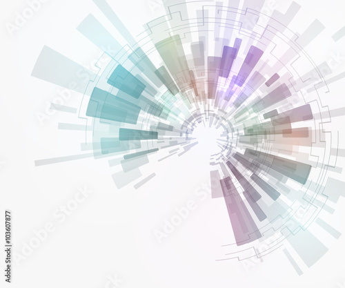 concentration and rotation, abstract image, vector illustration