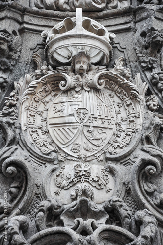 Barroco, escudo del antiguo Hospicio de Madrid, Pedro de Ribera