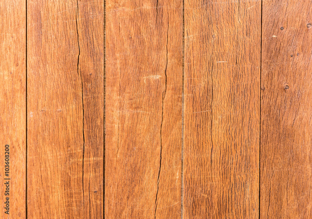 Naklejka premium Light brown wooden planks background texture