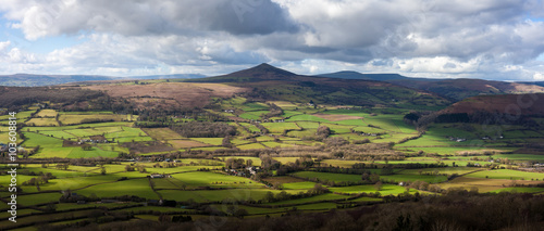 The Sugarloaf, a mountain situated north west of Abergavenny in Monmouthshire, Wales photo