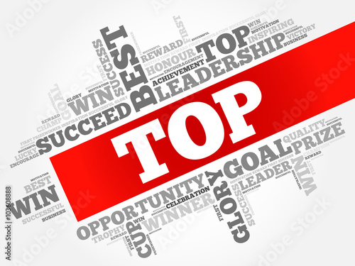 Top word cloud, business concept
