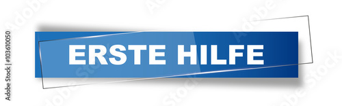 Button | Schild | Erste Hilfe