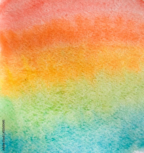 Абстрактный акварельный радужный фон. Рисование от руки.   © iranikol35