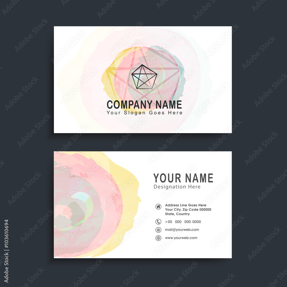 Horizontal Business Card or Visiting Card set.