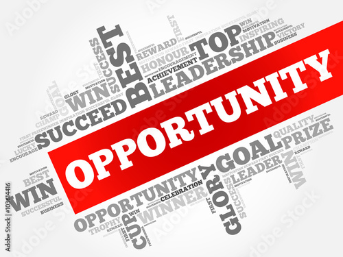 Opportunity word cloud, business concept