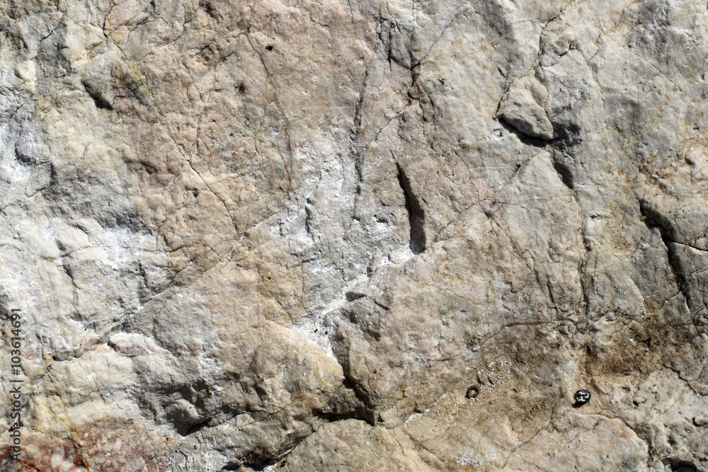 Stone formations covered with salt