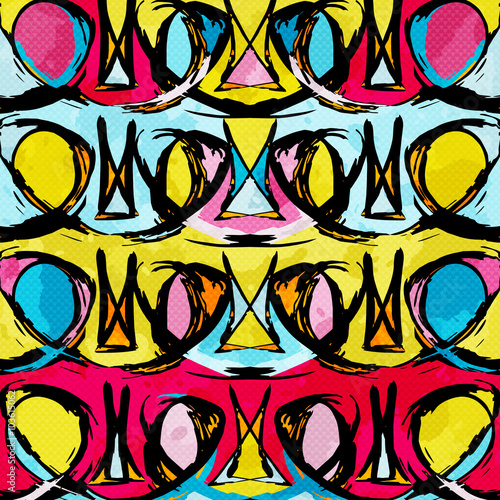 Graffiti abstract geometric background vector illustration