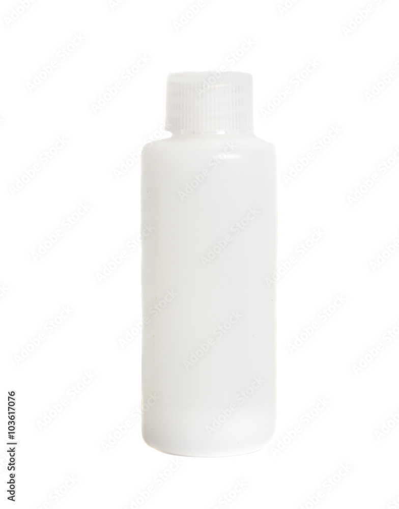 White plastic medical container with cap White plastic medical container with cap