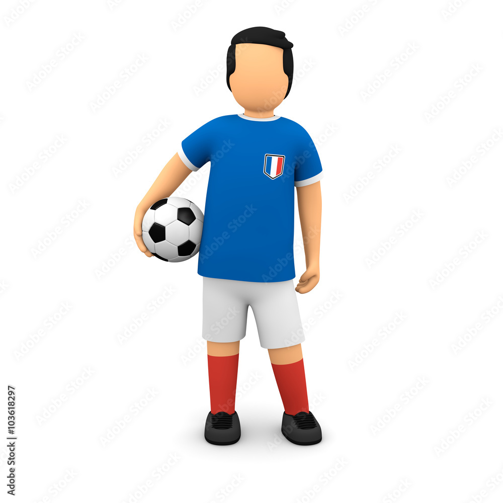 Franzosische Fußballer mit dem Ball