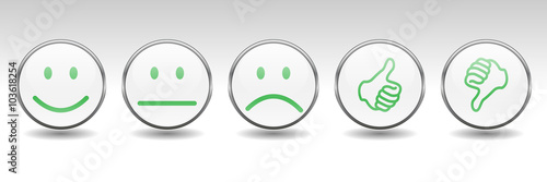 Bewertungs-System - Button-Set (Grün)