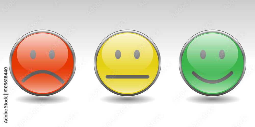 Bewertungs-System - Button-Set (Ampel-Smiley's) Bewertungs-System - Button-Set (Ampel-Smiley's)
