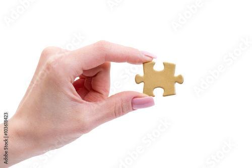 puzzle in hand