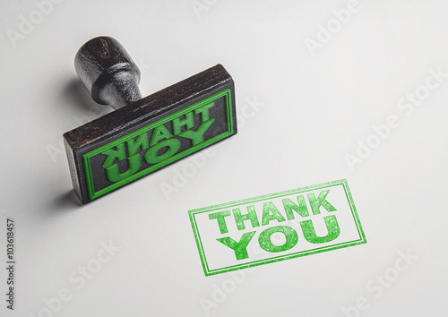 thank you rubber green stamp printin and imprint