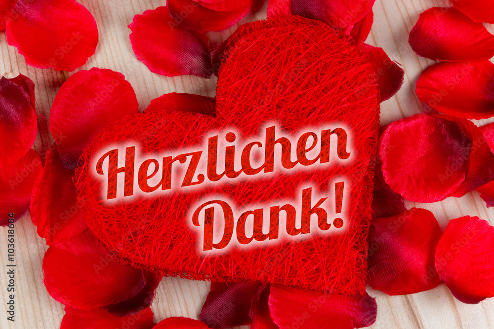 Wir Bedanken Uns Recht Herzlich Herzlichen Dank Stock Photo | Adobe Stock