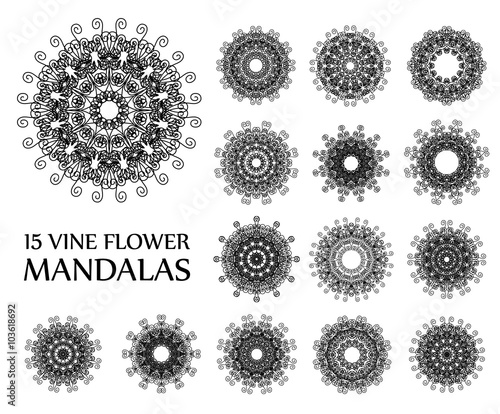 Vine Flower Mandalas