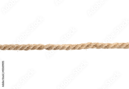  ropes with knot isolated on white background