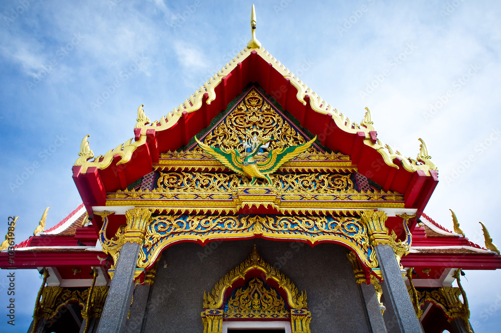 Roof of Thailand's temple in Phuket Roof of Thailand's temple in Phuket