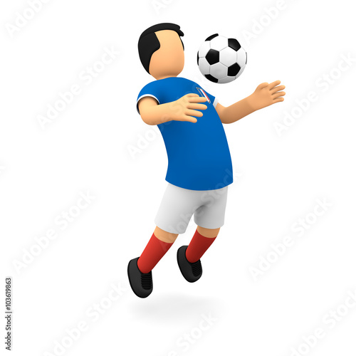Französische Fußballer, Ball auf Brust © Dimitri Wittmann