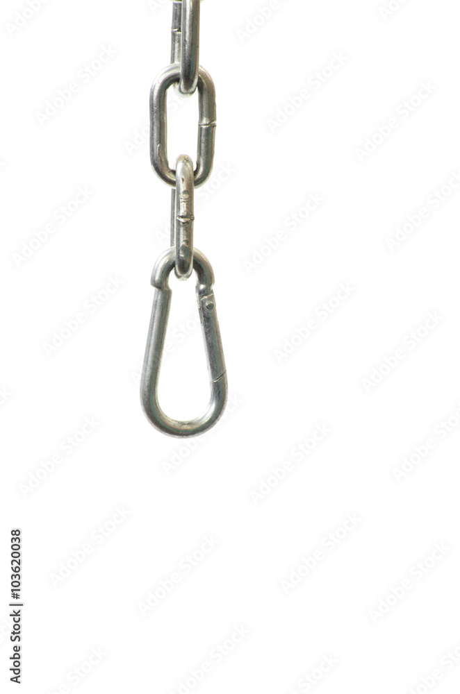 Obraz premium metal chain on white background