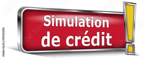 Simulation de crédit sur panneau rouge