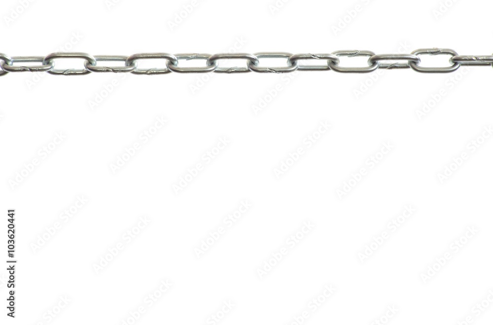 metal chain on white background metal chain on white background