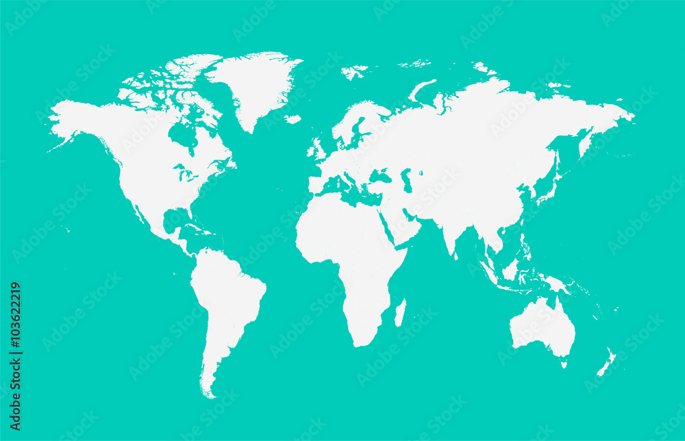 World map vector flat white
