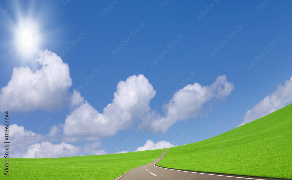 Fototapeta premium straight road