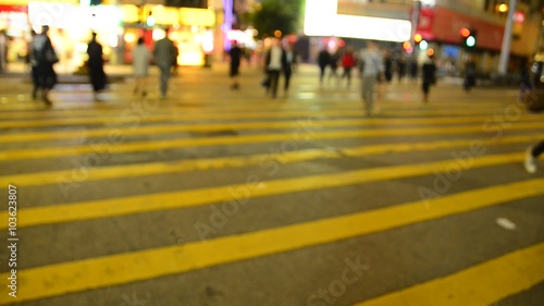 Wallpaper Mural Busy streets, busy people the night scene, China, Hong Kong Torontodigital.ca