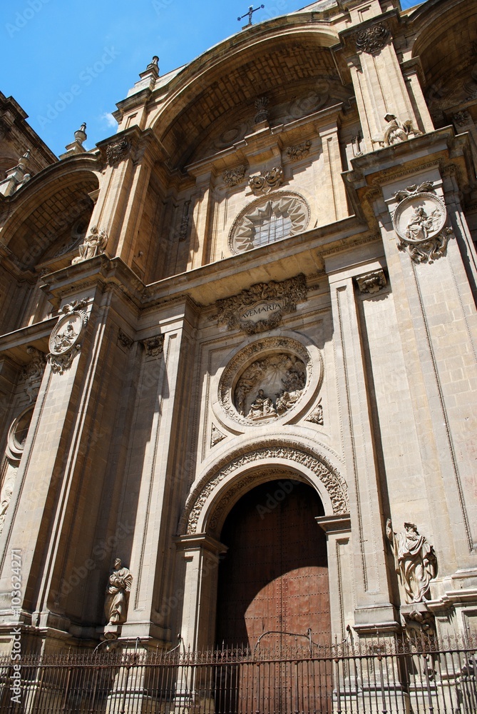 Granada Cathedral front.
