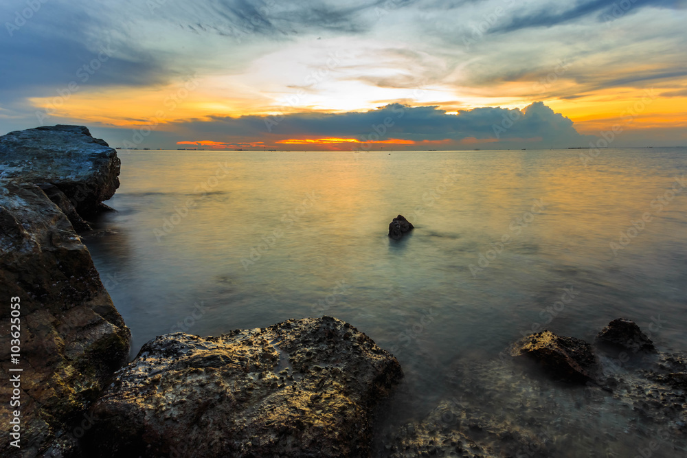 Sunset of seascape Sunset of seascape