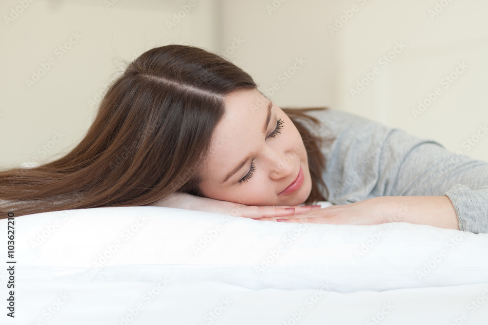 Girl on pillow Girl on pillow