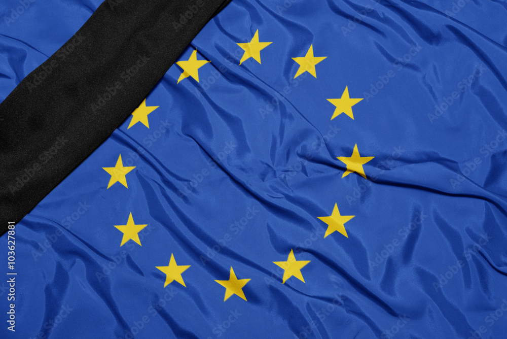 national flag of with black mourning ribbon national flag of with black mourning ribbon