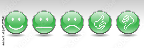 Bewertungs-System - Button-Set (in Grün)