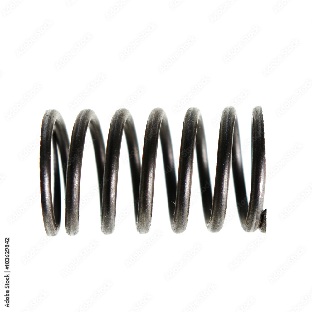 Metal spring isolated on white Metal spring isolated on white