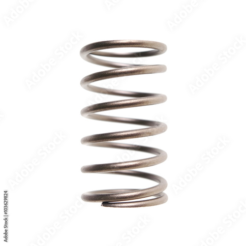 Metal spring isolated on white