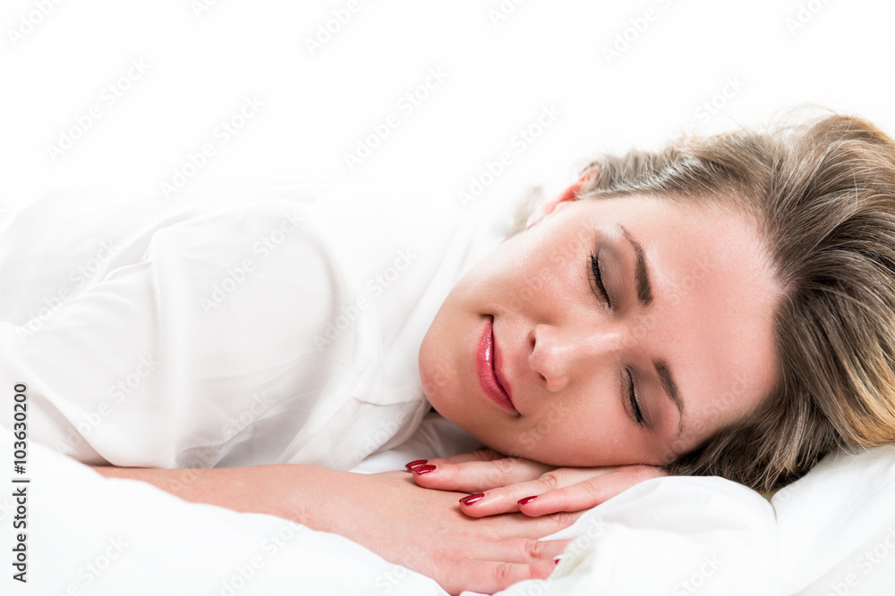 Portrait of a beautiful sleeping woman close-up Portrait of a beautiful sleeping woman close-up