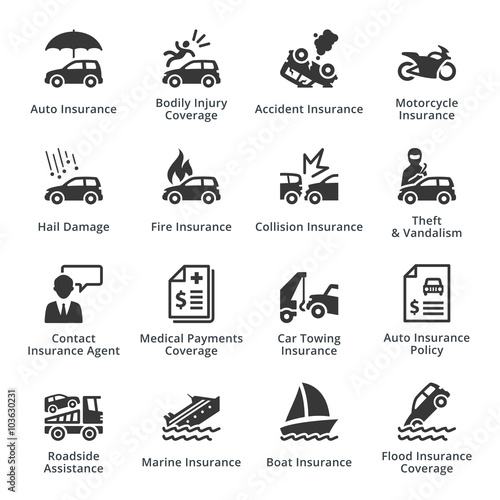 Auto Insurance Icons