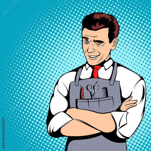Professional hairdresser illustration