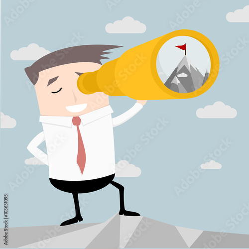 Businessman with Spyglass