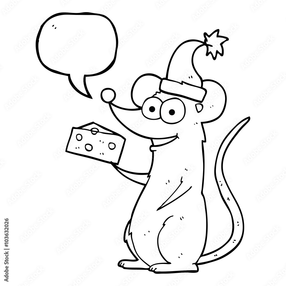 speech bubble cartoon christmas mouse speech bubble cartoon christmas mouse