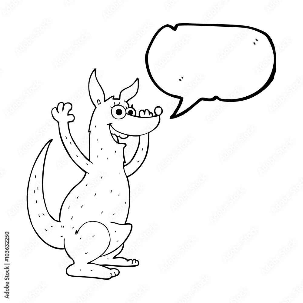 speech bubble cartoon kangaroo speech bubble cartoon kangaroo