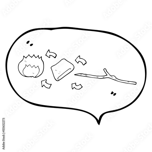 speech bubble cartoon toasted marshmallow