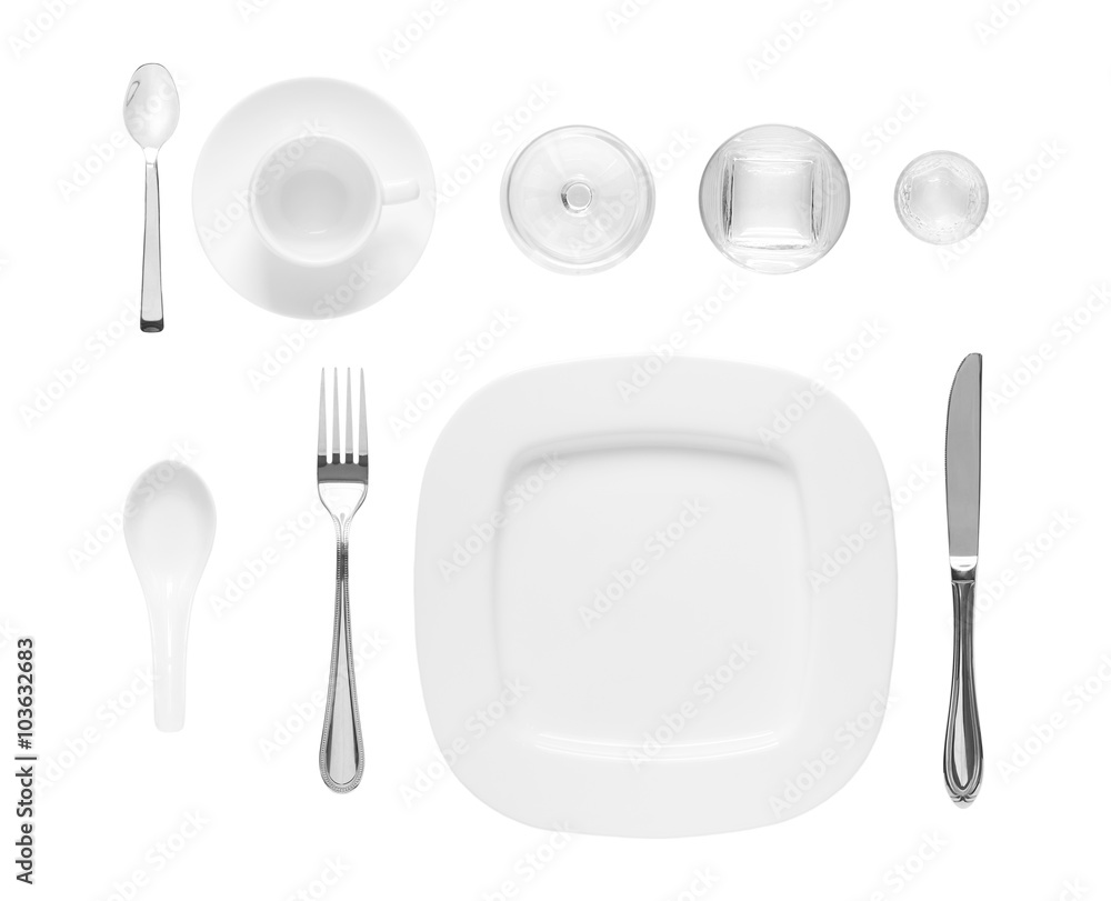 Utensils isolated on white background. Utensils isolated on white background.