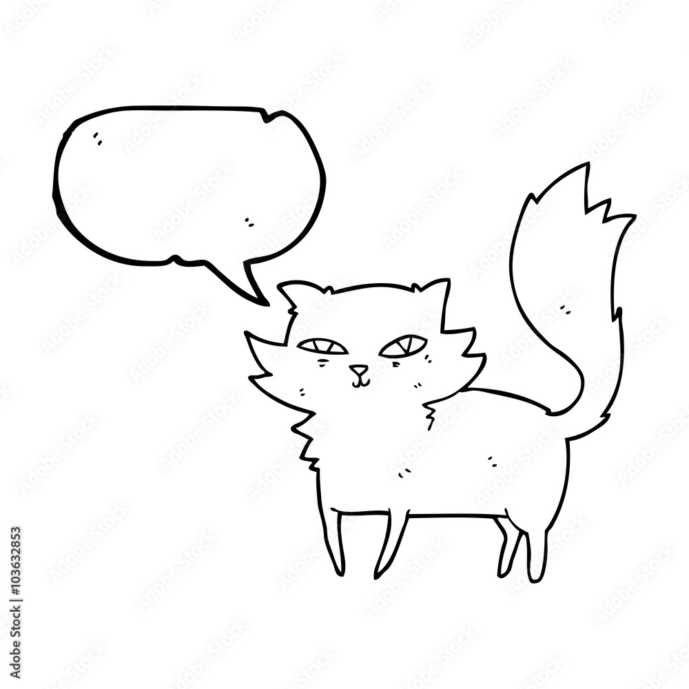 speech bubble cartoon cat speech bubble cartoon cat