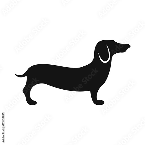 German shepherd icon  simple style