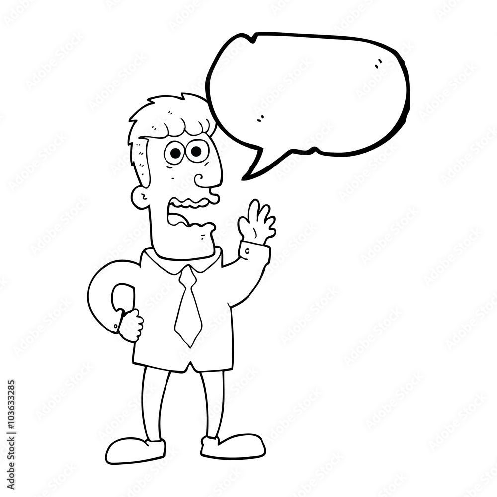 speech bubble cartoon businessman speech bubble cartoon businessman