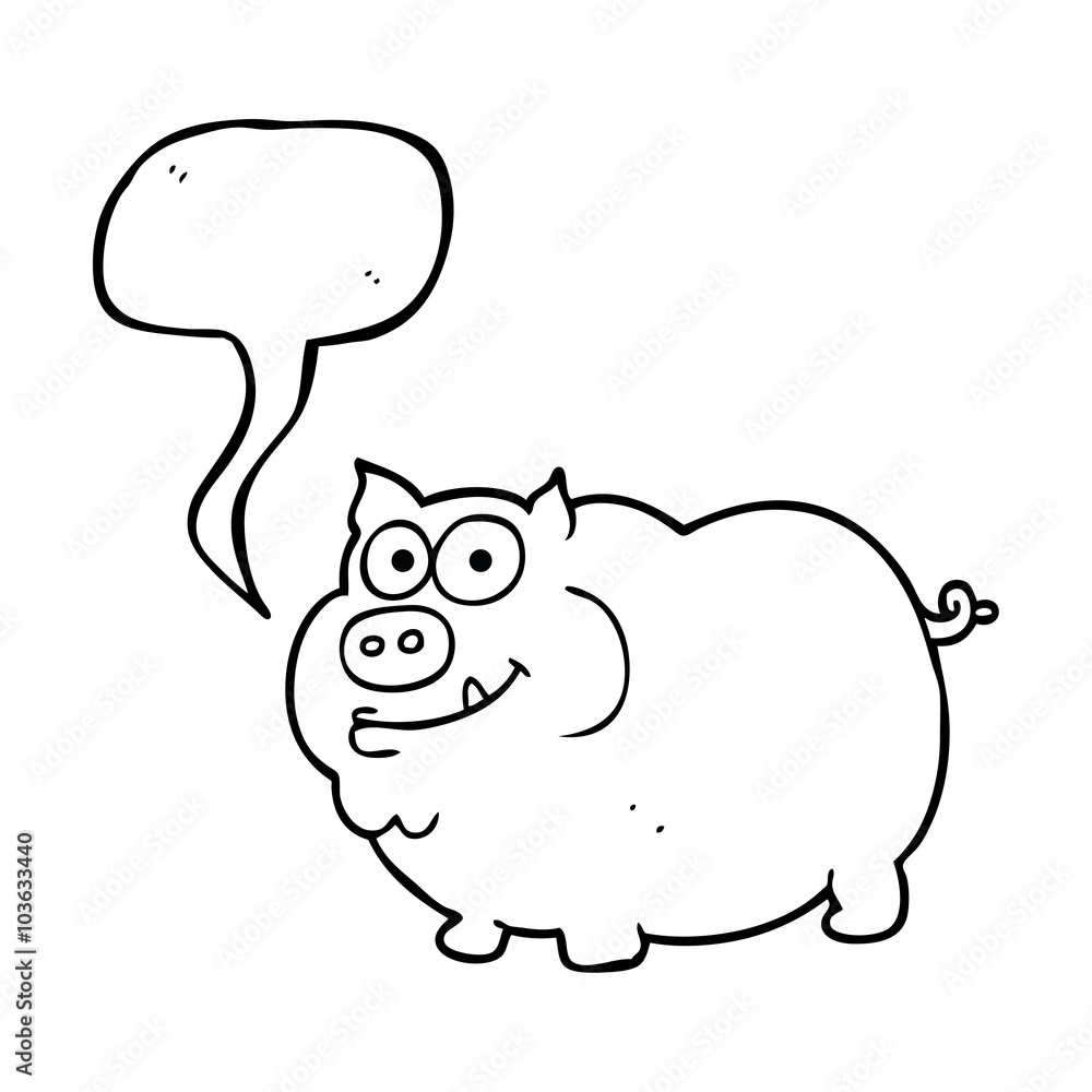speech bubble cartoon pig speech bubble cartoon pig