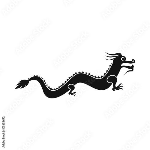 Chinese dragon icon, simple style