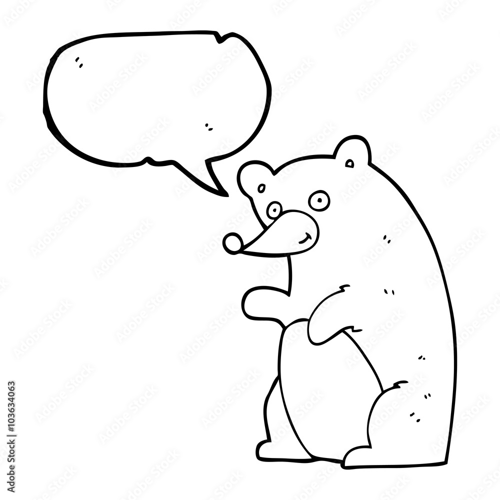 speech bubble cartoon bear speech bubble cartoon bear