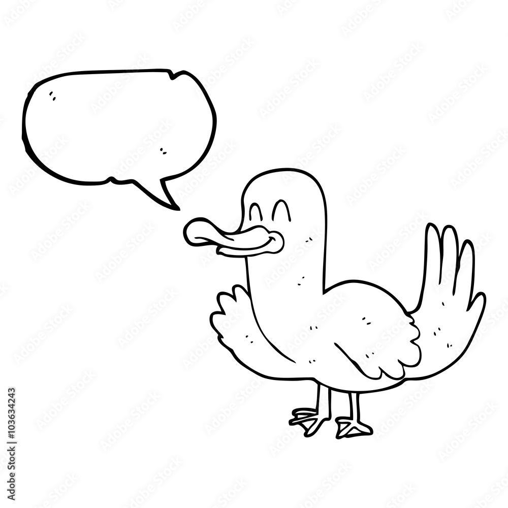 speech bubble cartoon duck speech bubble cartoon duck